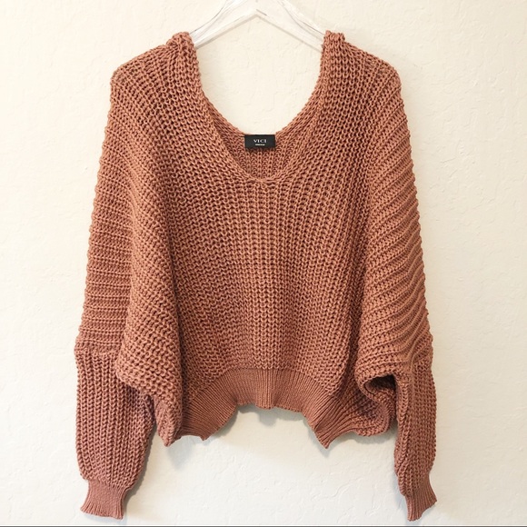 VICI Oversized chunky V neck sweater - Picture 6 of 7